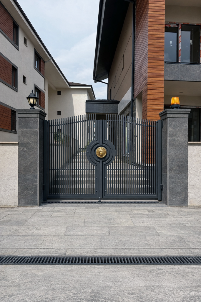 Golden Lock villa giriş kapısı özel tasarım